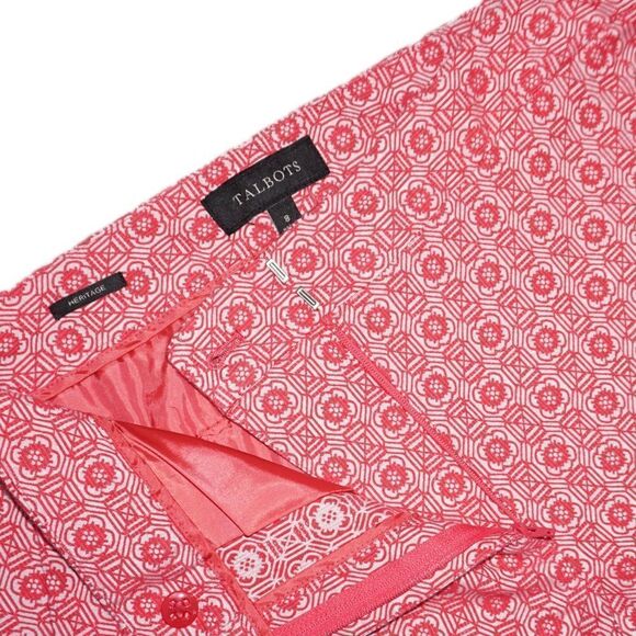 Talbots Pink Heritage Capri/Crop Pants, Size 8 - Picture 3 of 4